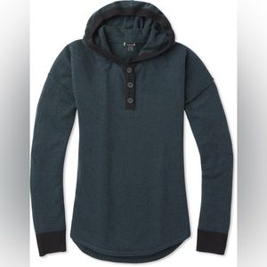 Smartwool Shadow Pine Henley Hooded Sweater Merino Blend Women’s XS